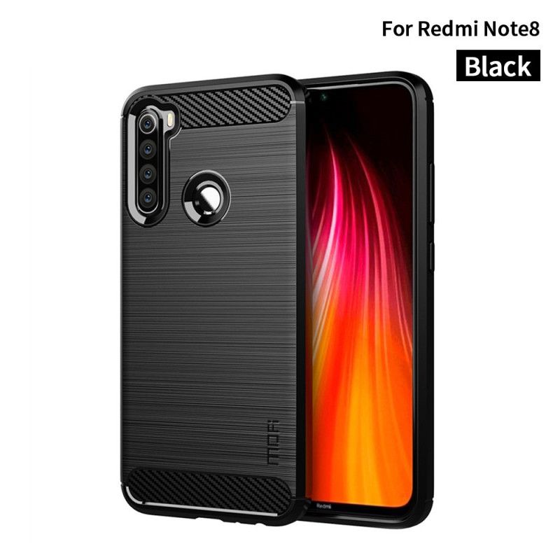 Skal Xiaomi Redmi Note 8 Svart Mofi Borstat Kolfiber