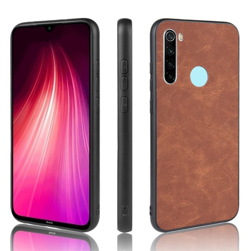 Skal Xiaomi Redmi Note 8 Svart Premium Lädereffekt