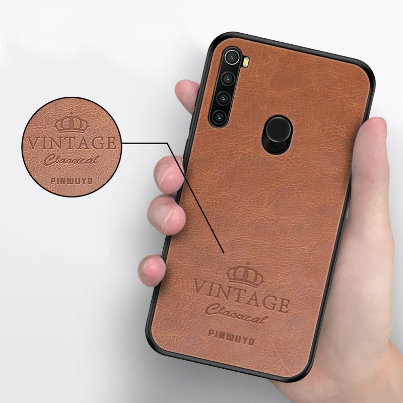 Skal Xiaomi Redmi Note 8 Svart Vintage Pinwuyo Lädereffekt