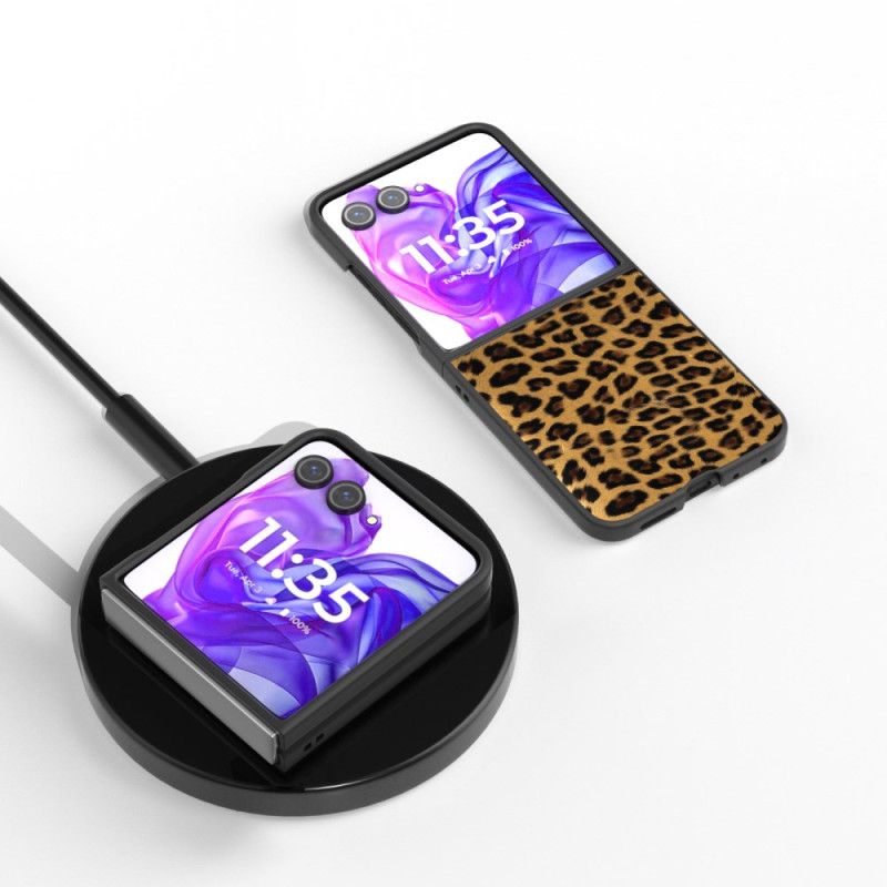 Skal För Motorola Razr 50 Ultra Leopardmönster