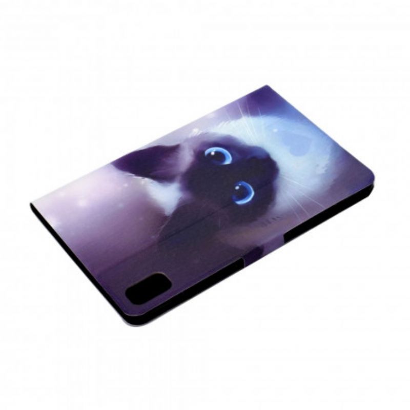 Läderskal Fodral Huawei Matepad New Blue Eyed Cat