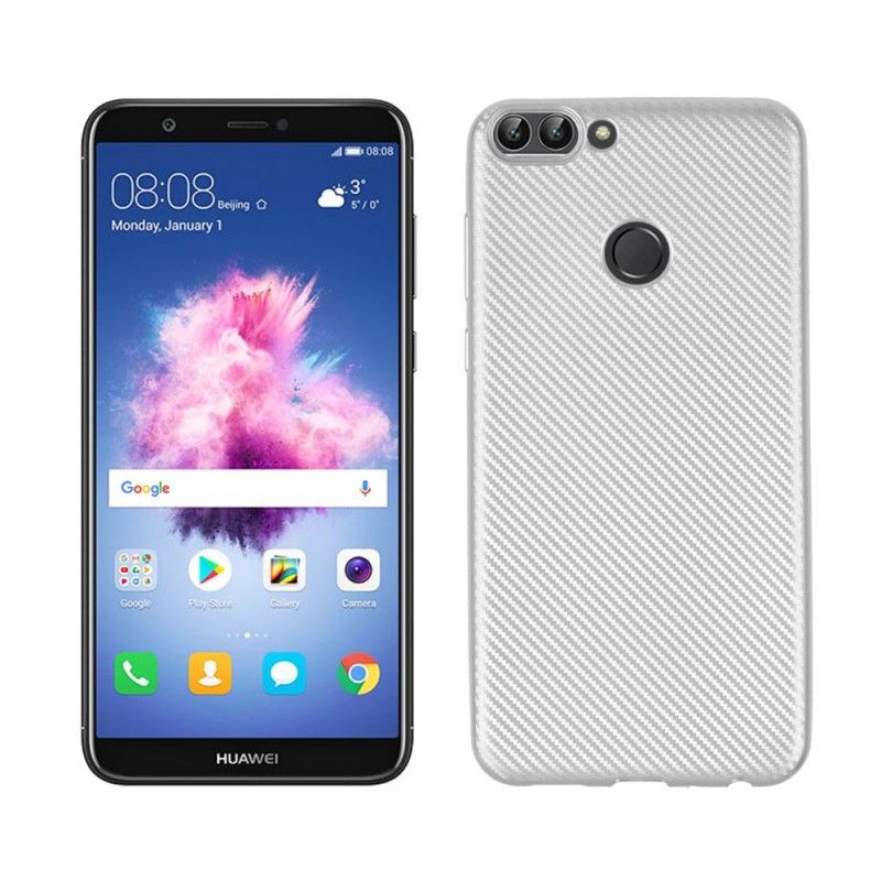 Skal Huawei P Smart Gyllene Flexibel Kolfiber