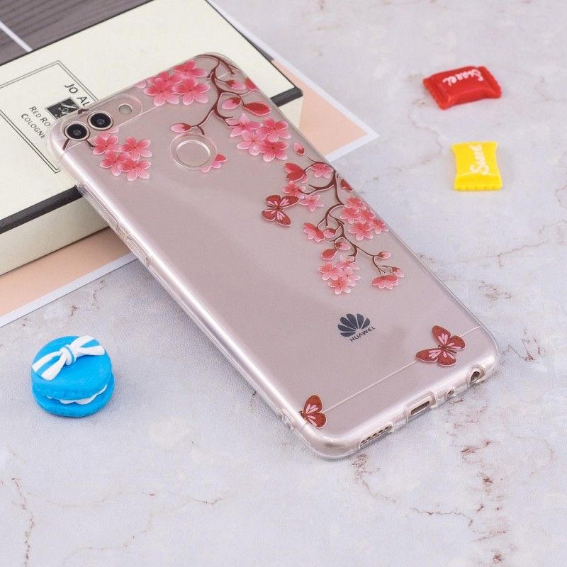 Skal Huawei P Smart Transparent Blommande Träd