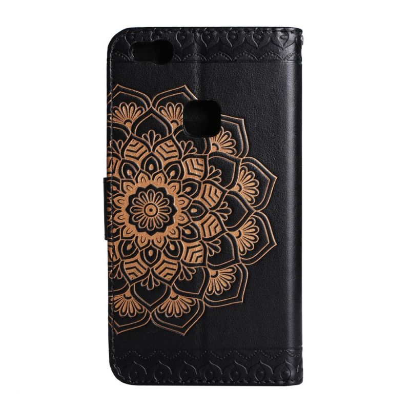 Läderfodral Huawei P10 Lite Brun Mobilskal Chic Mandala