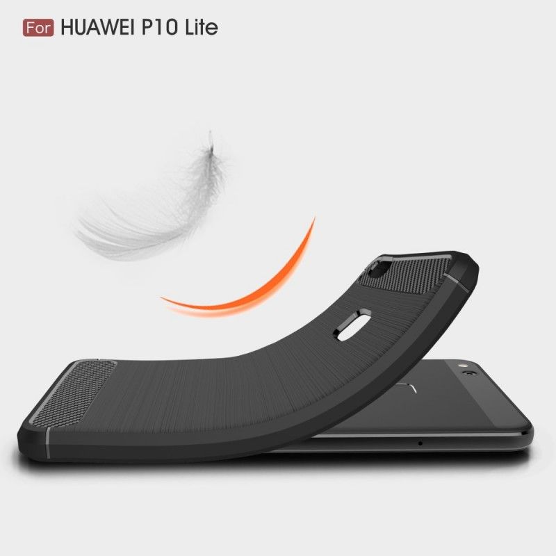 Skal Huawei P10 Lite Svart Borstad Kolfiber