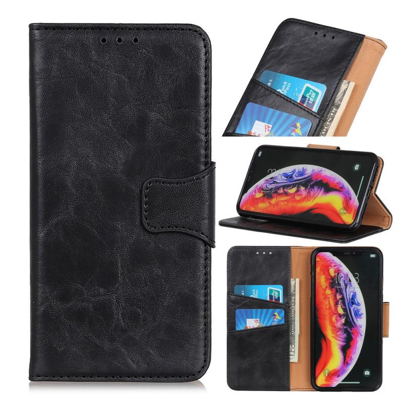 Fodral för Samsung Galaxy A10s Svart Delat Läder Reversibelt Lås