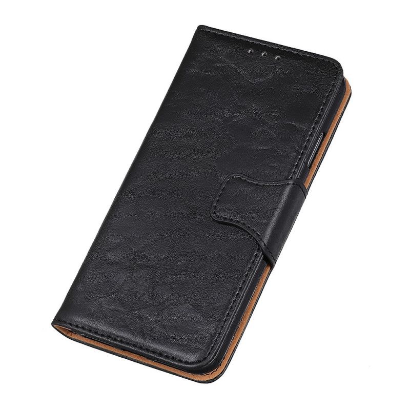 Fodral för Samsung Galaxy A10s Svart Delat Läder Reversibelt Lås