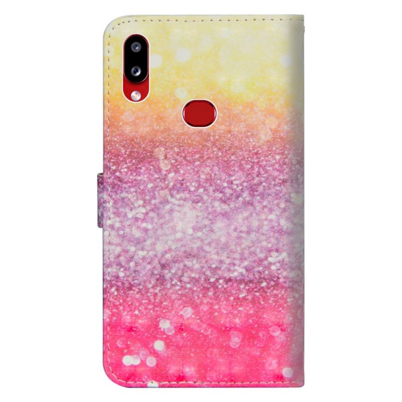 Fodral Samsung Galaxy A10s Ljusfläck Magenta Glitter