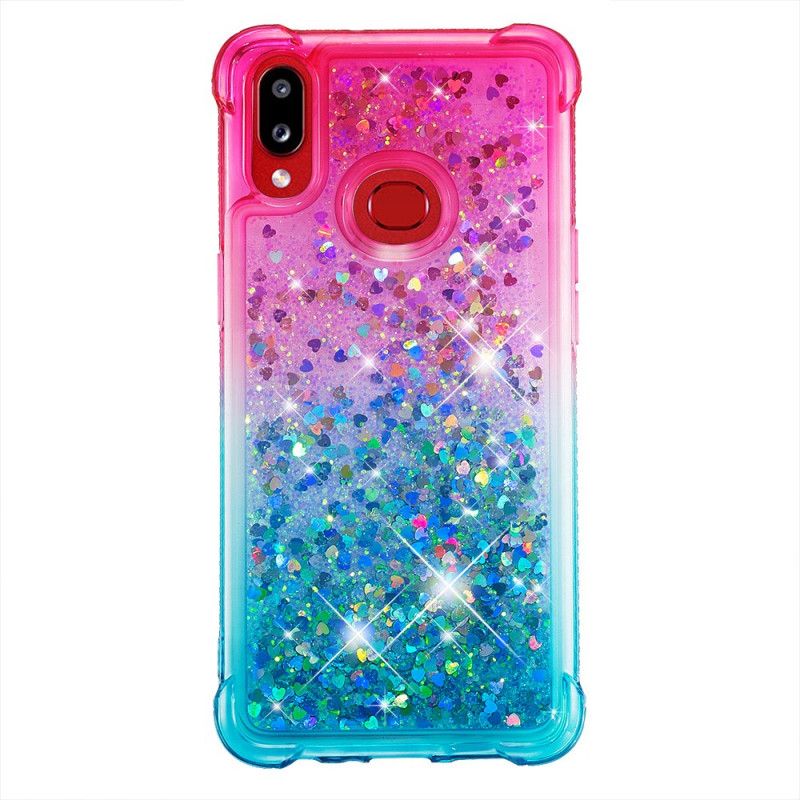 Skal Samsung Galaxy A10s Magenta Mobilskal Färgad Glitter