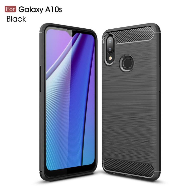 Skal Samsung Galaxy A10s Svart Borstad Kolfiber