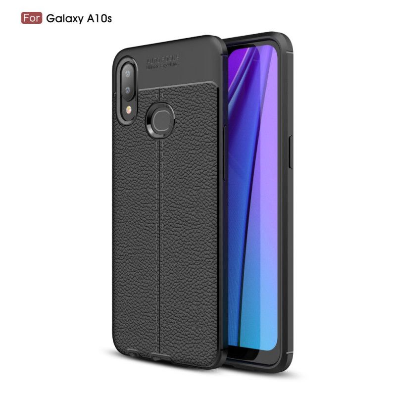 Skal Samsung Galaxy A10s Svart Dubbel Linjelyché-Effekt