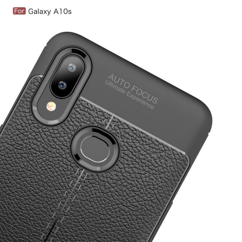 Skal Samsung Galaxy A10s Svart Dubbel Linjelyché-Effekt