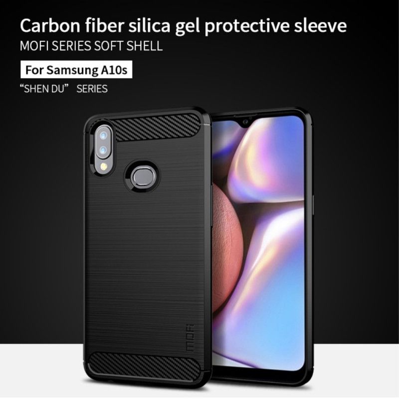 Skal Samsung Galaxy A10s Svart Mofi Borstat Kolfiber