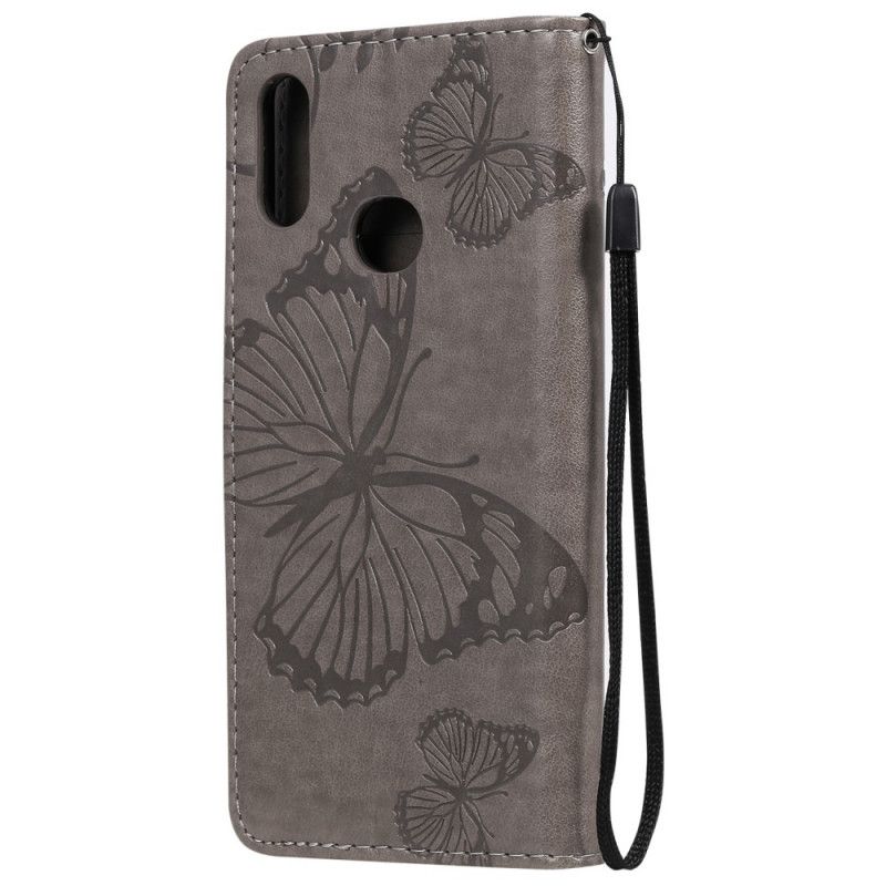 Skyddsfodral Samsung Galaxy A10s Grå Jätte Stringfjärilar