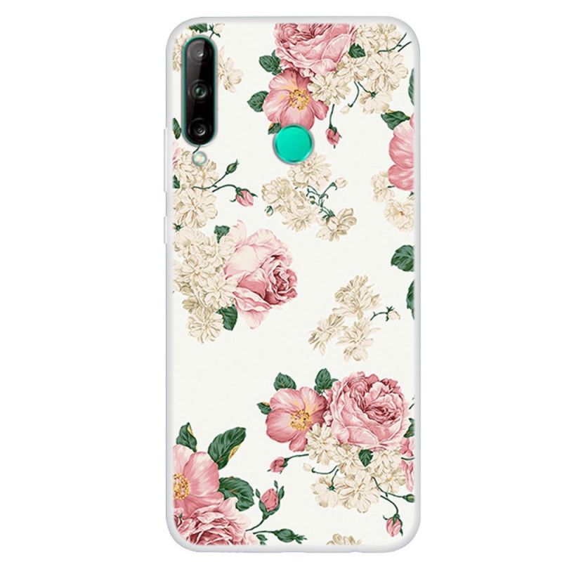 Skal för Huawei P40 Lite E / Y7p Vit Frihetsblommor