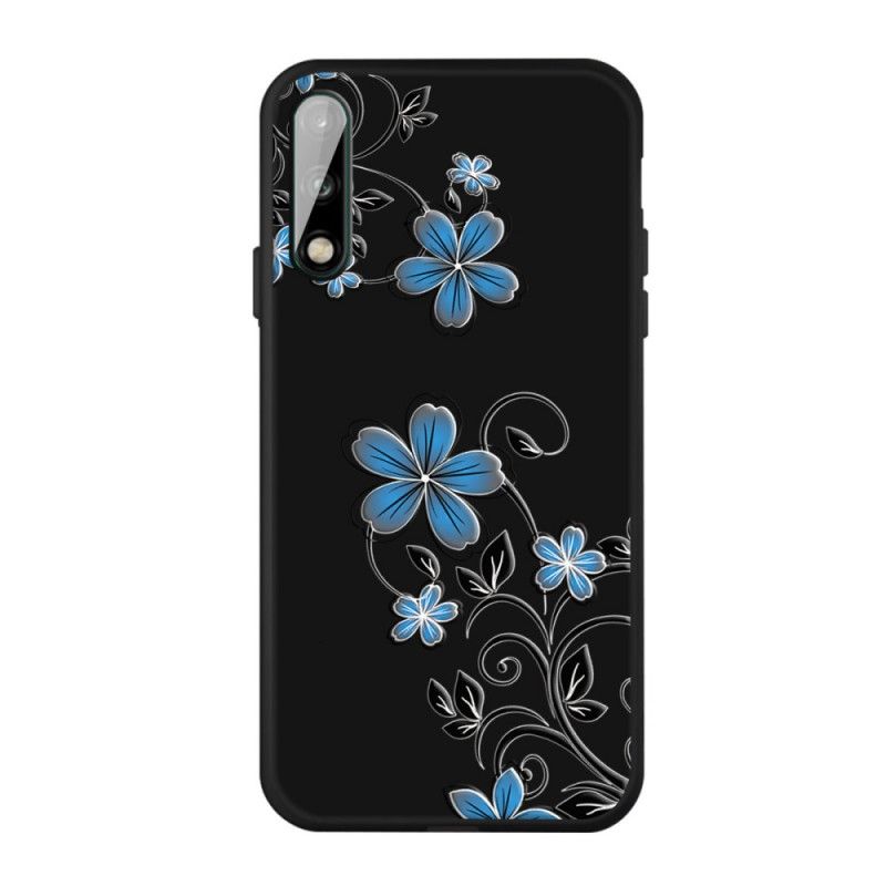 Skal Huawei P40 Lite E / Y7p Blå Blommor