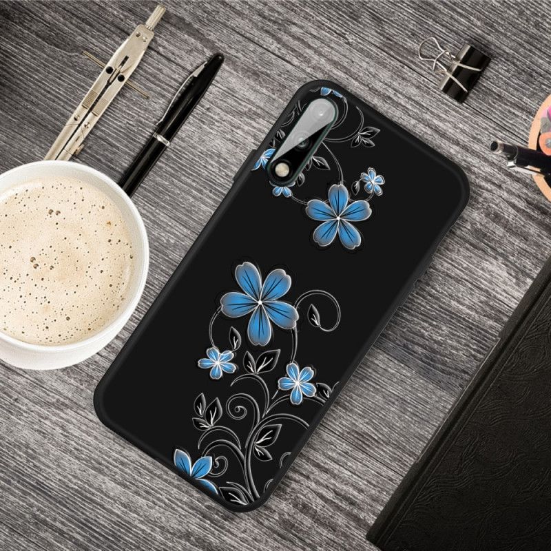 Skal Huawei P40 Lite E / Y7p Blå Blommor