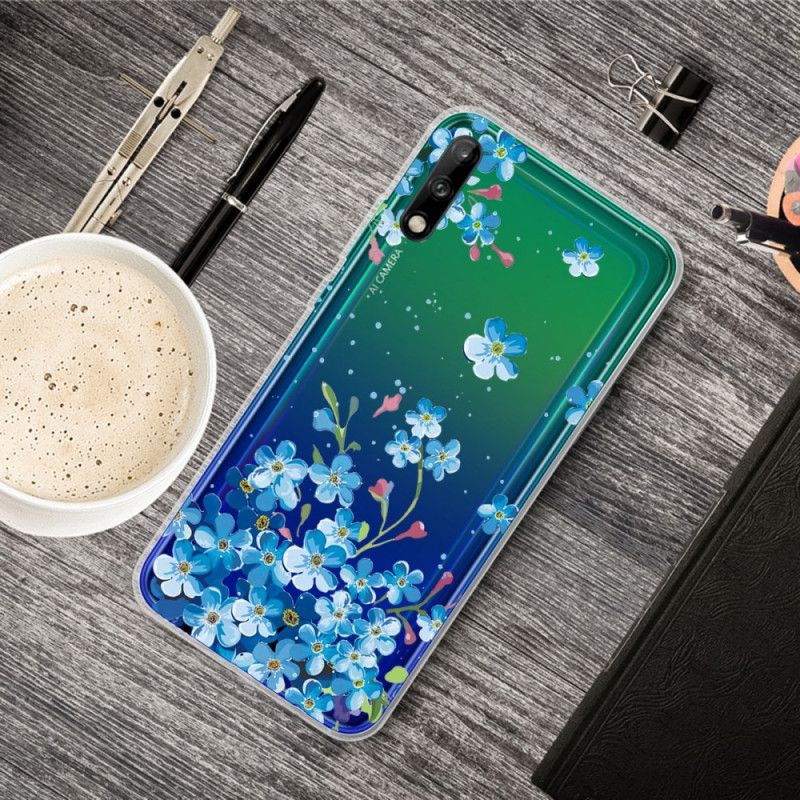 Skal Huawei P40 Lite E / Y7p Bukett Med Blå Blommor