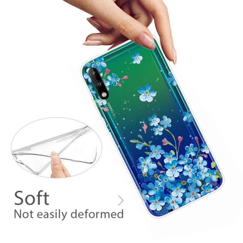 Skal Huawei P40 Lite E / Y7p Bukett Med Blå Blommor