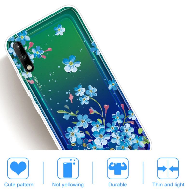 Skal Huawei P40 Lite E / Y7p Bukett Med Blå Blommor