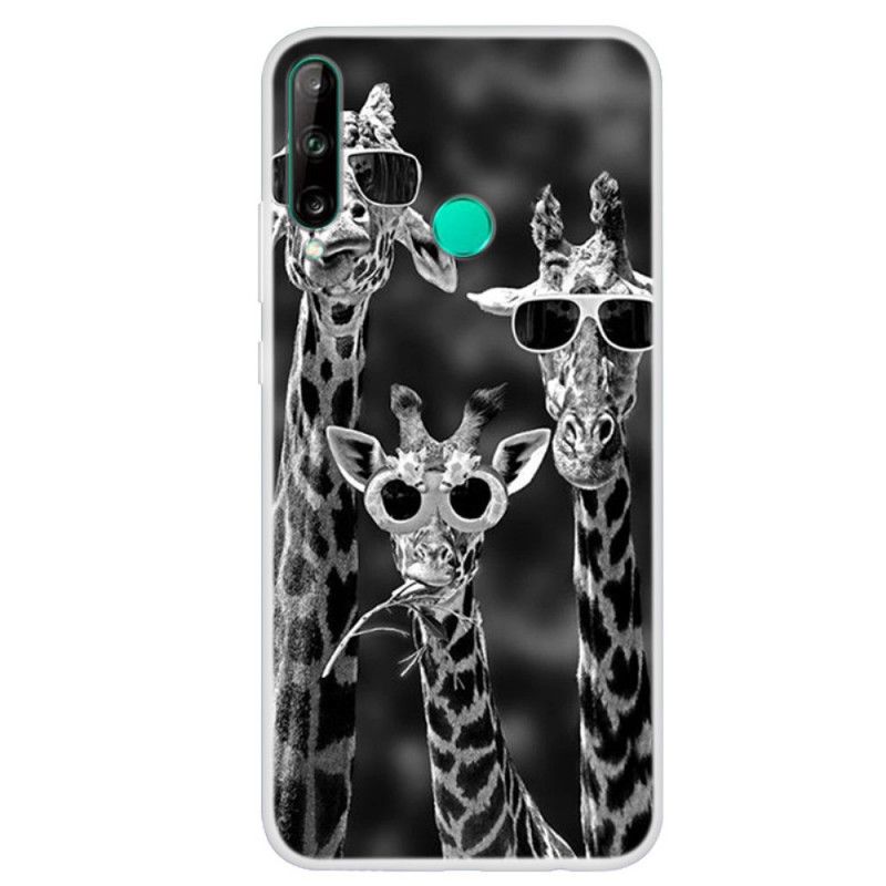 Skal Huawei P40 Lite E / Y7p Giraffer Med Glasögon