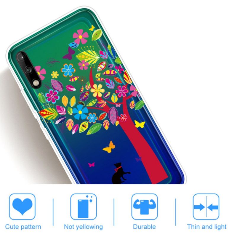 Skal Huawei P40 Lite E / Y7p Mobilskal Katt Under Trädet