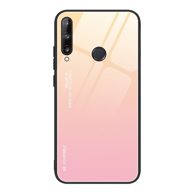 Skal Huawei P40 Lite E / Y7p Röd Var Dig Själv Härdat Glas