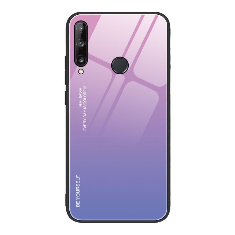 Skal Huawei P40 Lite E / Y7p Röd Var Dig Själv Härdat Glas