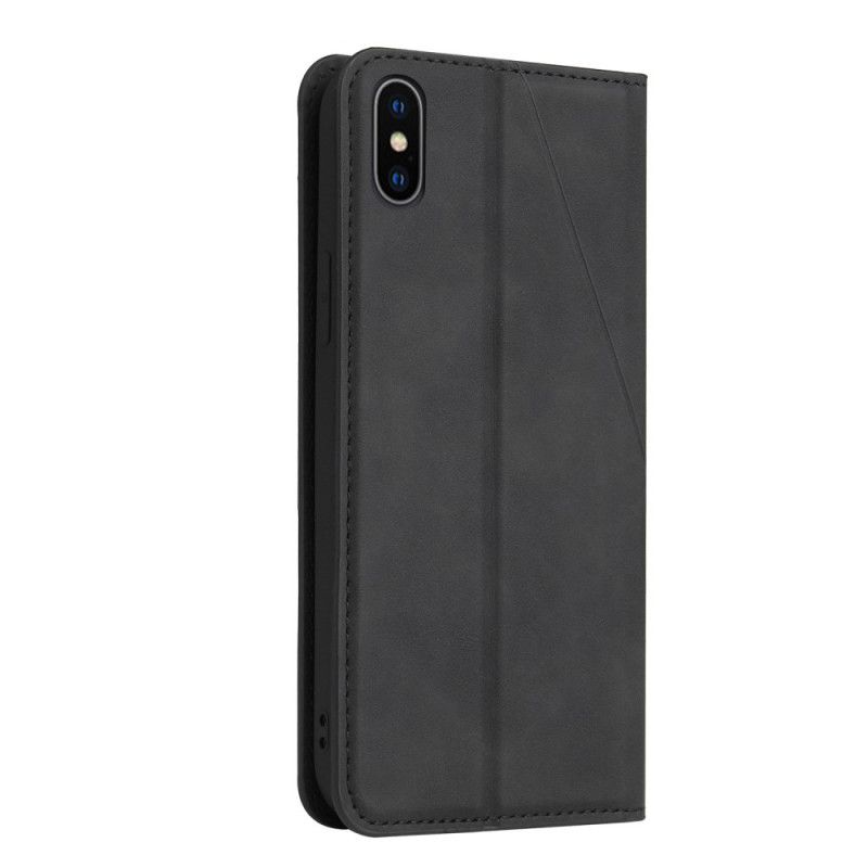 Folio-fodral iPhone X Svart Silkeslen Beröringstriangel