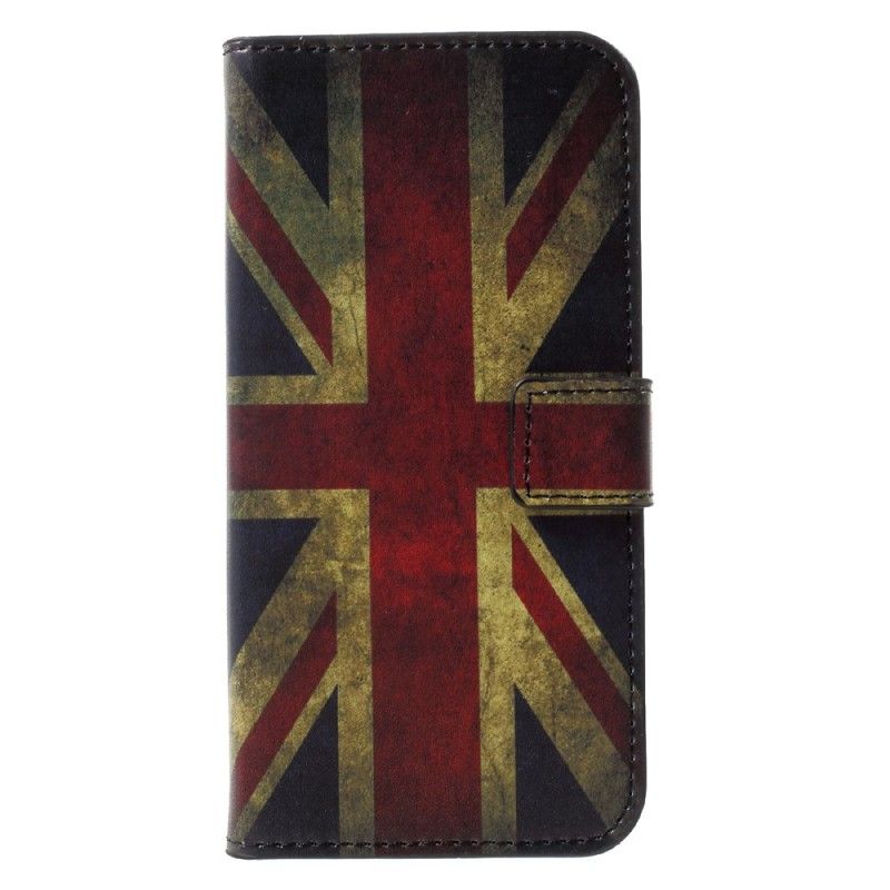 Läderfodral iPhone X Mobilskal Englands Flagga