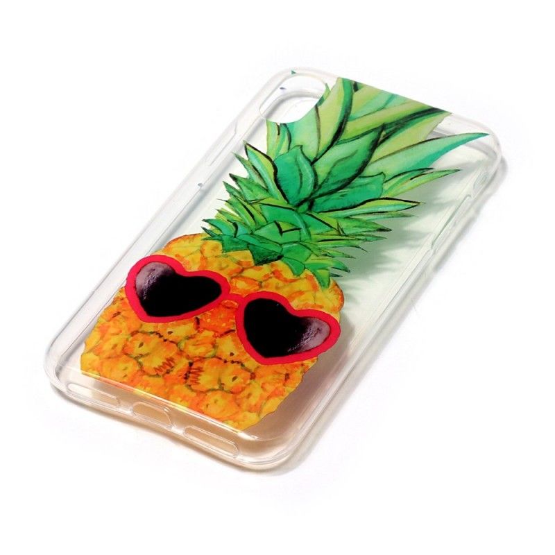 Skal för iPhone X Transparent Inkognito-Ananas