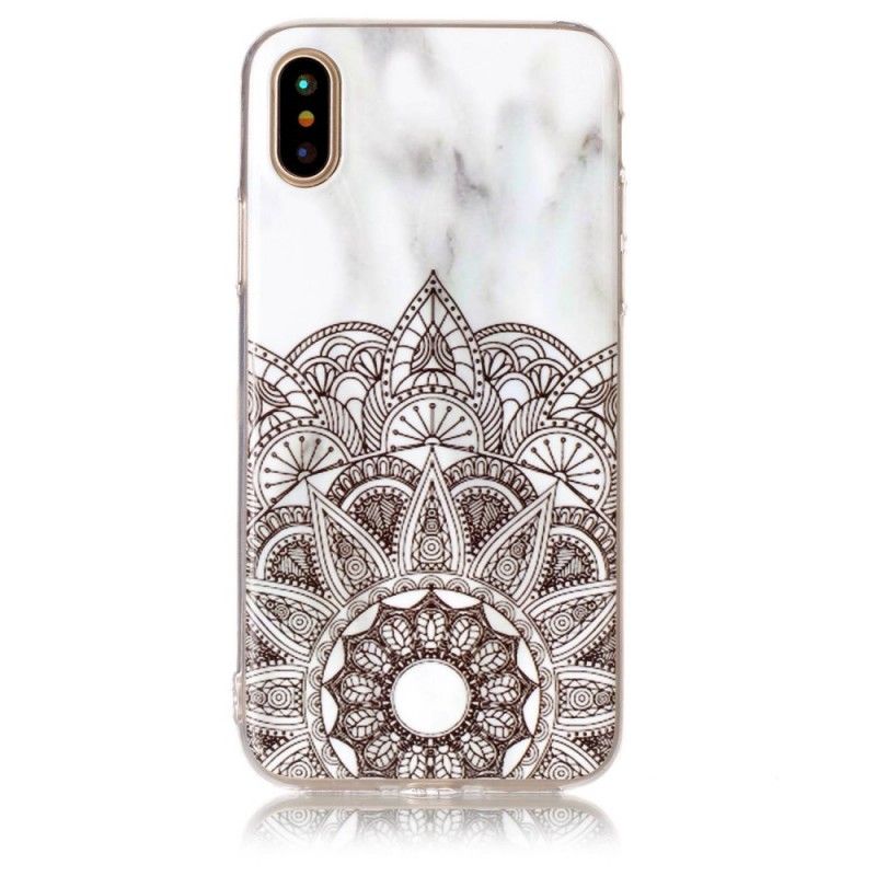 Skal iPhone X Marmorerad Mandala