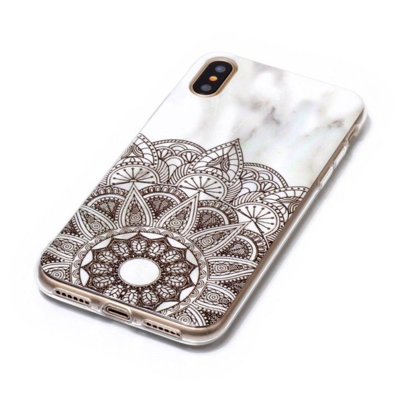 Skal iPhone X Marmorerad Mandala