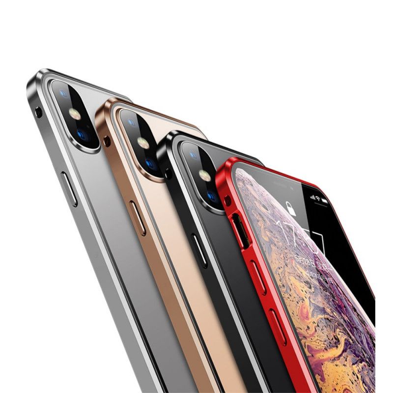 Skal iPhone X Svart Härdat Glas Fram Och Bak