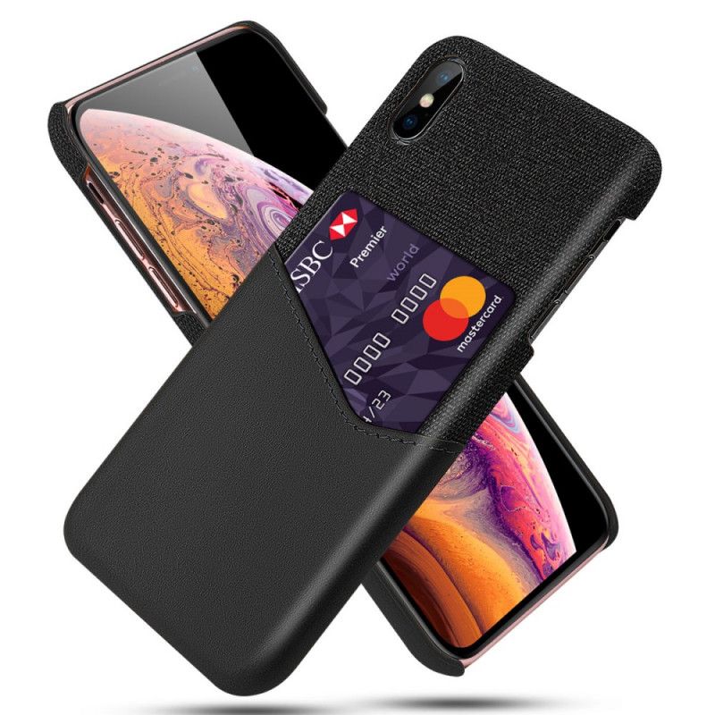 Skal iPhone X Svart Ksq-Korthållare