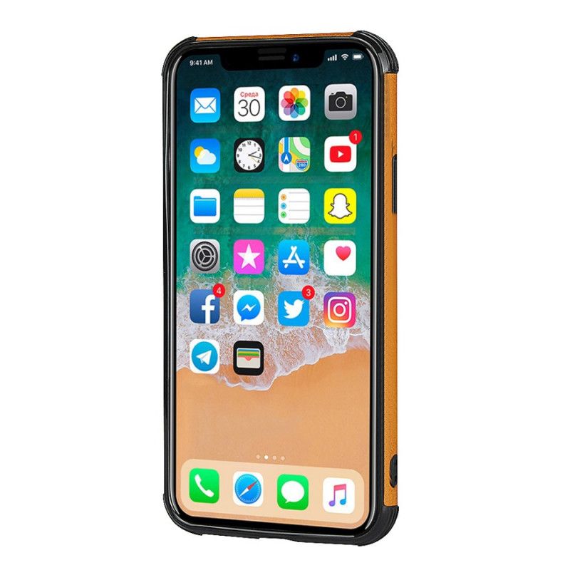 Skal iPhone X Svart Mobilskal Monokrom Dubbelkorthållare