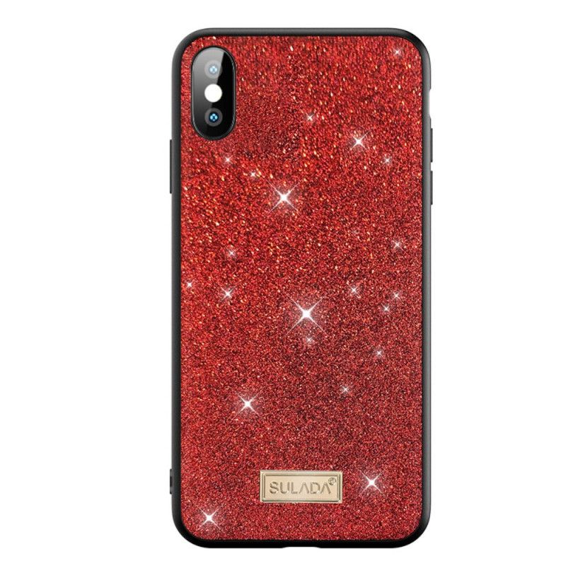 Skal iPhone X Svart Mobilskal Sulada Glitter