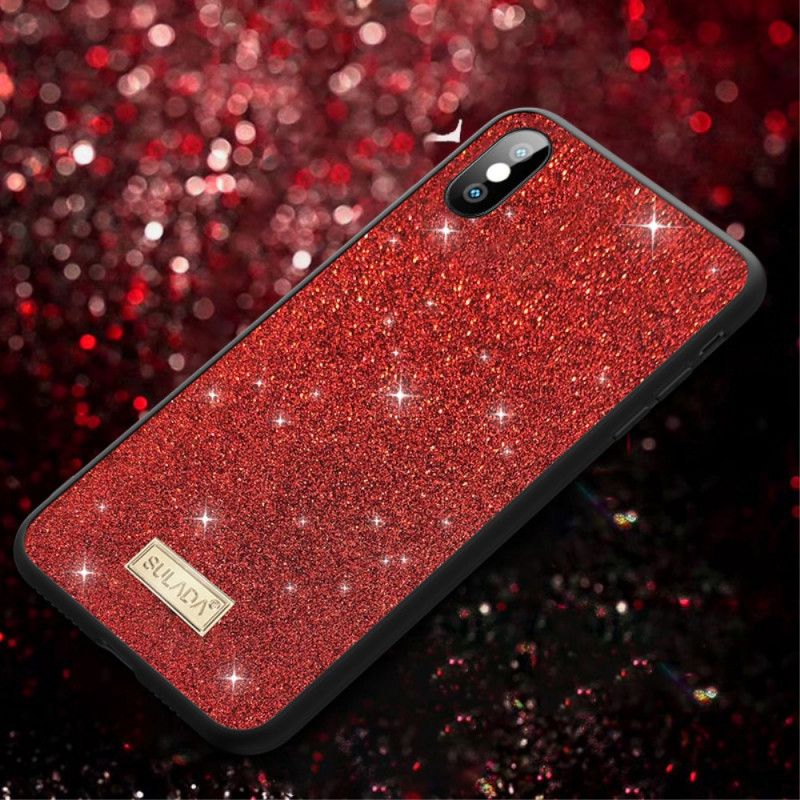 Skal iPhone X Svart Mobilskal Sulada Glitter