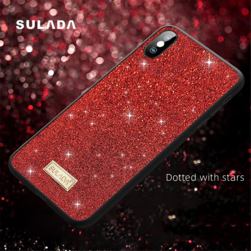 Skal iPhone X Svart Mobilskal Sulada Glitter