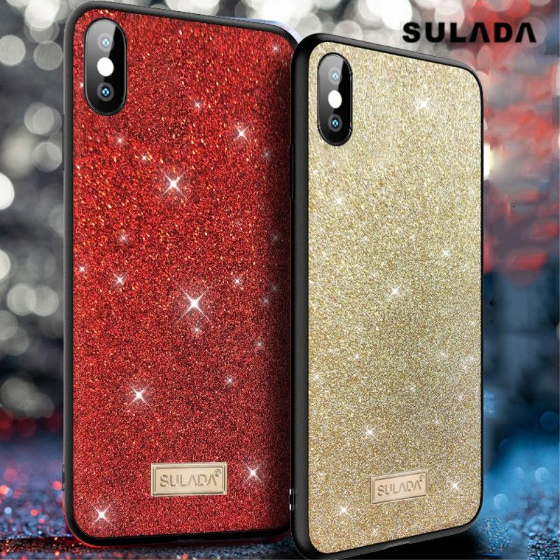 Skal iPhone X Svart Mobilskal Sulada Glitter