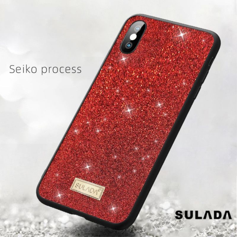 Skal iPhone X Svart Mobilskal Sulada Glitter