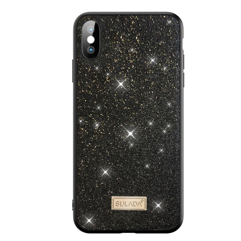 Skal iPhone X Svart Mobilskal Sulada Glitter