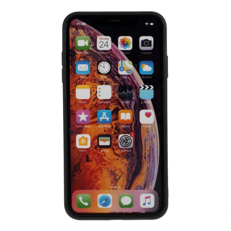 Skal iPhone X Svart Stel Mattsilikon