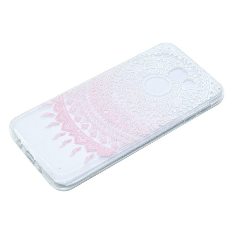 Skal för Samsung Galaxy A5 2017 Rosa Transparent Färgglad Mandala