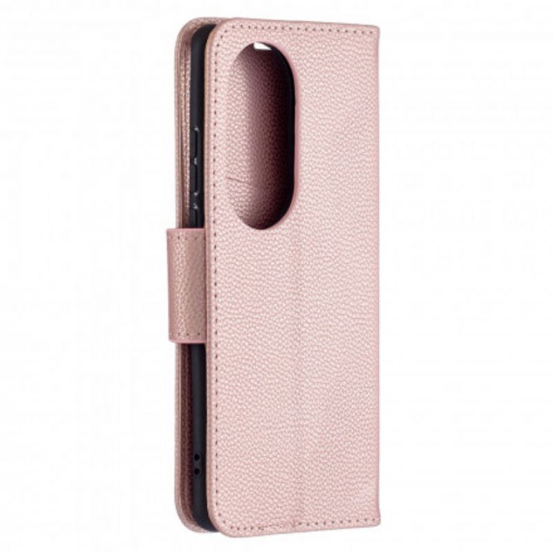 Fodral Huawei P50 Pro Lychee Flap Oblique