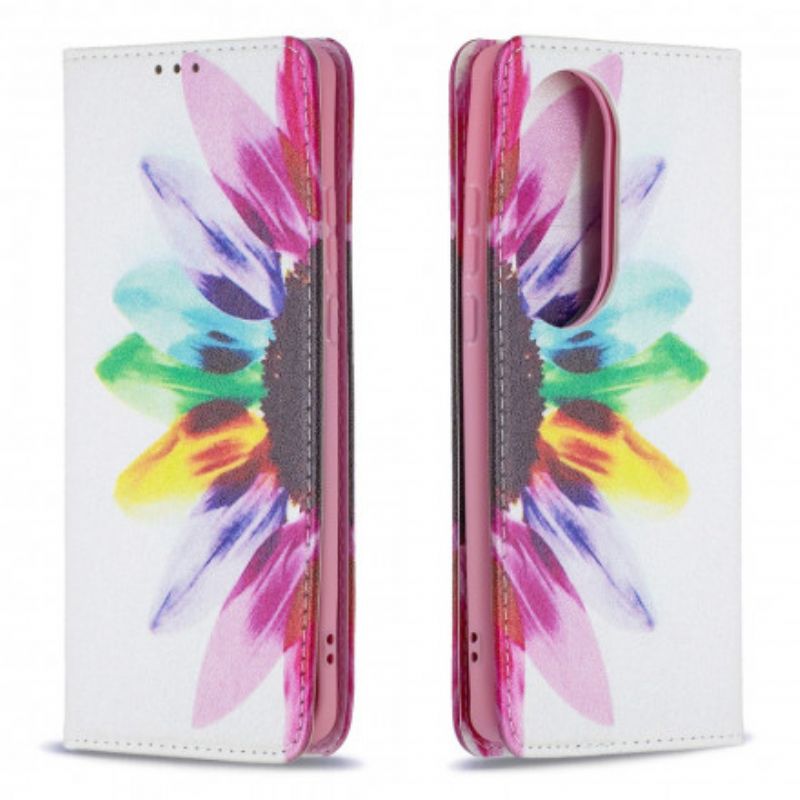 Folio-fodral Huawei P50 Pro Blommavattenfärg