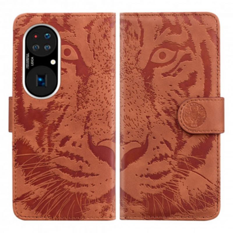 Skyddsfodral Huawei P50 Pro Tiger Face Print