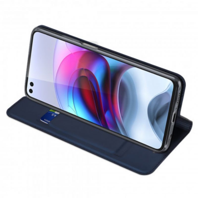 Folio-fodral För Moto G100 Skin Pro Dux Ducis