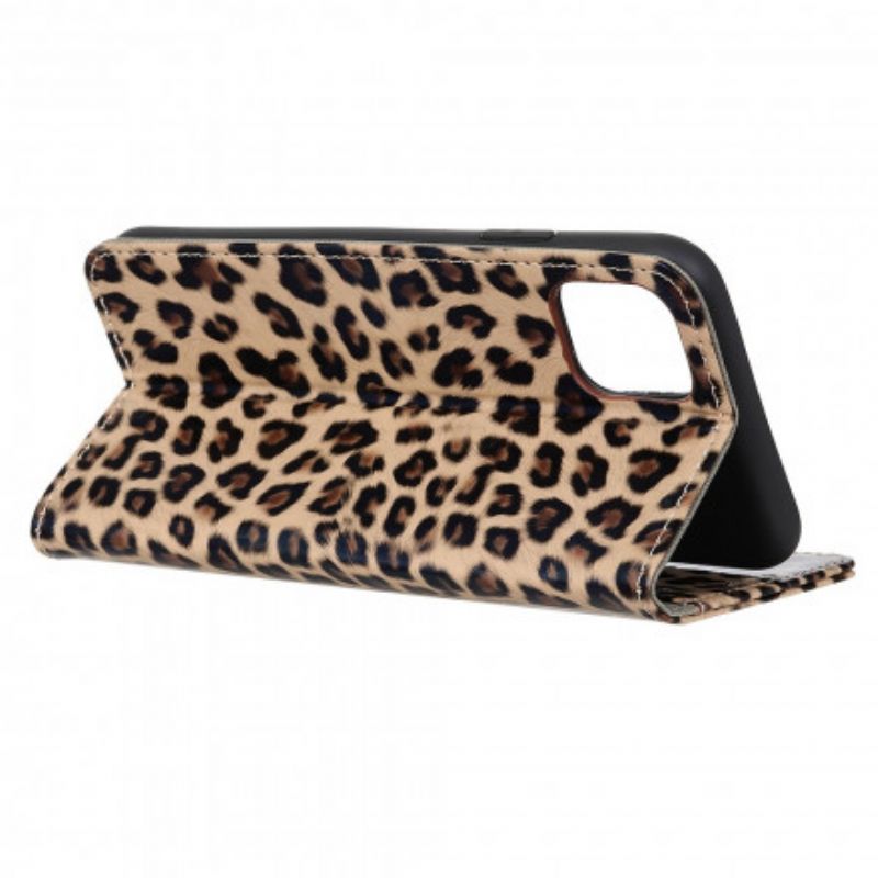 Läderskal Fodral Moto G100 Leopard