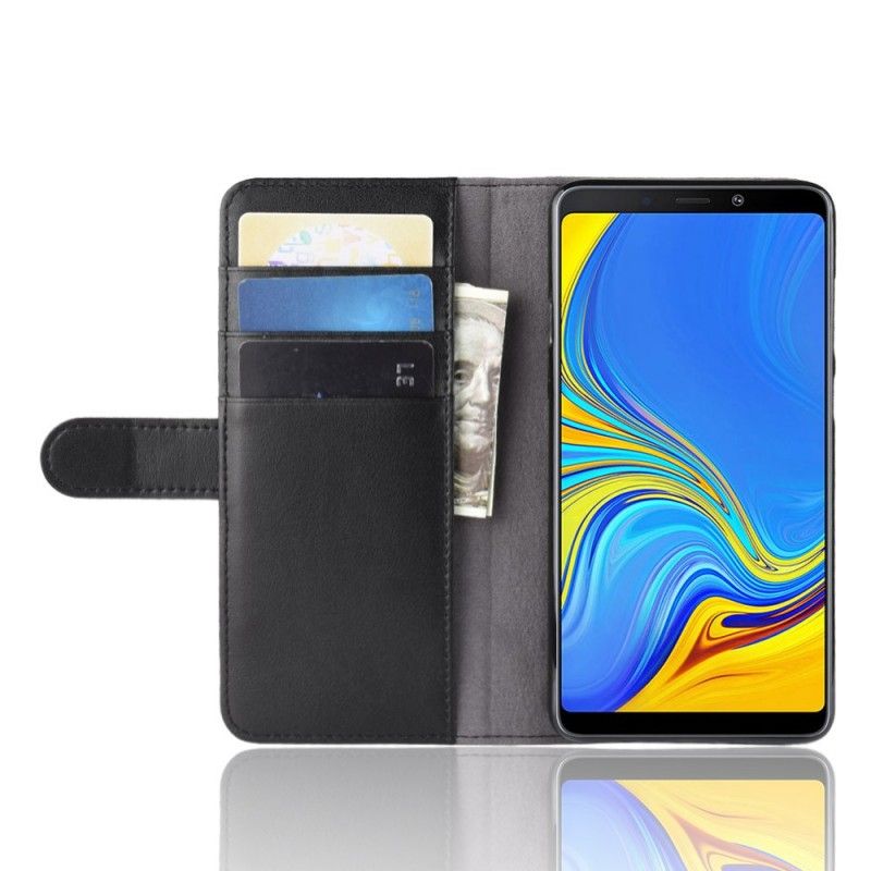 Fodral för Samsung Galaxy A9 Brun Delat Läder